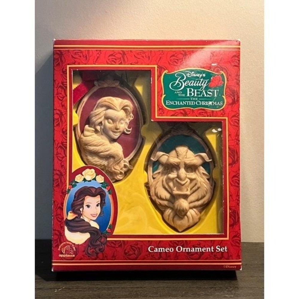 Disney Beauty and the Beast‎ The Enchanted Christmas Cameo Ornament Set Applause